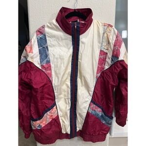 VTG 80s Retro Bold Spirit Vintage Colorblock Track Jacket Windbreaker Size M